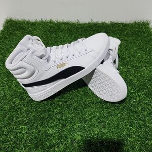 Puma Womens Vikky V3 Mid 387610-01 White Basketball Shoes Sneakers Size 7